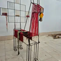 مجسمه فلزی نماد بز کوهی در گلیم سیرجان|گلیم، جاجیم، گبه|کرمان, |دیوار