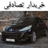 پژو 207 پانوراما دنده‌ای مشکی/ معاوضه خودرو تصادفی