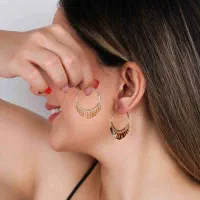 گوشواره حلقه ای پولکی|جواهرات|بندرعباس, |دیوار