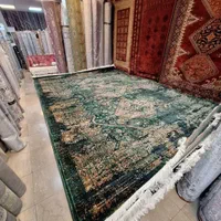 فرش ۹ متری پتینه سبز گرانمایه ۷۰۰ شانه نگارین جان|فرش|مشهد, امیر|دیوار