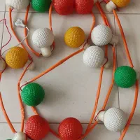 ریسه ۸ متری با لامپ ۴رنگ ضد آب با طناب و دوشاخ برق