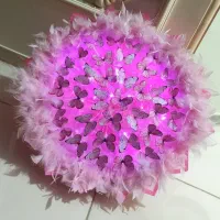 دسته گل پروانه ای کادویی چراغدار روز مادر روز زن|گل مصنوعی|تبریز, |دیوار