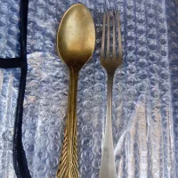 قاشق مسی قدیمی و سنگین دانه ۴۵۰ هزار