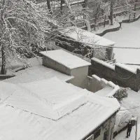 برف بازی امروز در باغ ARS کنار آتیش