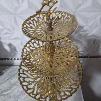 شیرینی خوری و قندان برنجی کاملا سالم