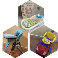 صندلی غذای کودک،وان دوش دار،ماشین و روروئک رایگان