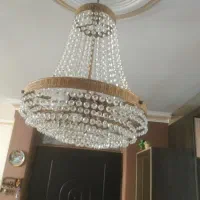 3تالوستر کریستالی بدنه برنز|لوستر و چراغ آویز|فردیس, شهرک گلها|دیوار