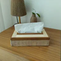 جا دستمالی چوبی کار دست