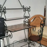 میز کاربردی فرفورژه همراه با صندلی|میز تحریر و کامپیوتر|تهران, بهجت‌آباد|دیوار