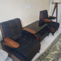 مبلمان اداری ، نمایشگاهی چرم ۴ نفره +جلو مبلی