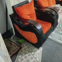 مبل چرمی اصل با پارچه ترکی
