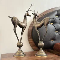 گوزن برنجی مسی دکوری