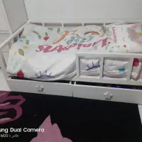 تخت خواب بچه همرا تشک جنس چوب درجه یک|تشک تختخواب|مشهد, جانباز|دیوار