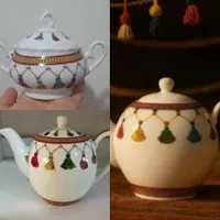 قوری لیوان قندون طرح بختیاری قوری شیردنگ
