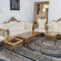 مبل سلطنتی نیمه استیل نو وتمیز چوب گردو