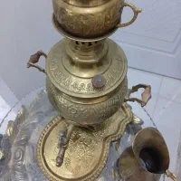 سماورقدیمی زغالی سرویس کامل