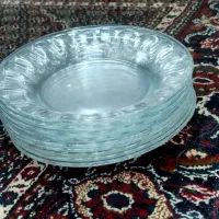 ۶عدد بشقاب خورشتخوری شیشه ای اصل نوعه نو
