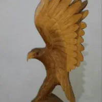 مجسمه عقاب قدیمی چوب گردو کلکسیونی