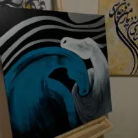 اسب ابی و سفید
