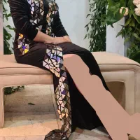 دوتا مجلسی مخمل اینه ای و ساتن سفید