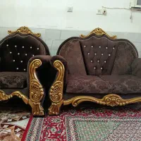 دودست مبل راحتی سالم وتمیز ۱۴نفره|مبلمان خانگی و میز عسلی|میبد, |دیوار