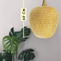 لوستر و چراغ آویز تک شعله مدل بامبو