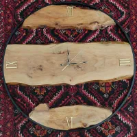 ساعت روستیک چوبی دفرمه