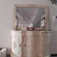 اینه کنسول  همراه با شمع دانی