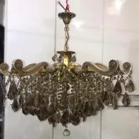 لوستر ورساچه برنز ۱۰ شاخه کریستال|لوستر و چراغ آویز|تهران, تهرانپارس شرقی|دیوار