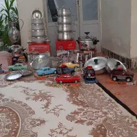 ماشین شارژی دوچرخه آینه سنتی قابلمه سماور برنز مس