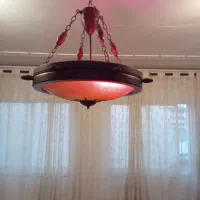 دوعدد لوستر چوبی