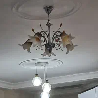 ۲لوستر ۵ شاخه زیبا با یک دیوار کوب