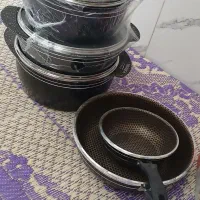 سرویس 6تکه قابلمه چدن ودوعدد ماهیتابه