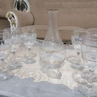 جام و پارچ لبه طلایی