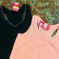 تاپ دور یقه نگین دار خارجی نو نو