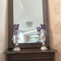 آینه و کنسول چوبی برنز کاری