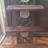 شلف دیوار کوب تماما چوب|کتابخانه، شلف، قفسه‌های دیواری|تهران, شهرک بوعلی|دیوار