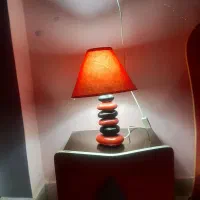 آباژور وگلدان ست طرح سنگی مشکی وقرمز|چراغ خواب و آباژور|تهران, حشمتیه|دیوار