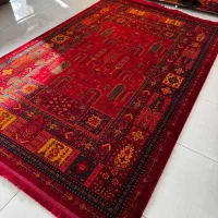 فرش۷۰۰شانه۲۵۵۰تراکم لاکی قجری قرمز ضخیم|فرش|خرمآباد, |دیوار