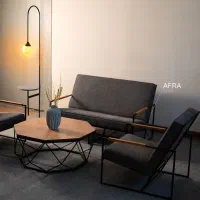 نیم ست مبلمان فلزی و چوب- اداری-مسکونی-برند ارفیک