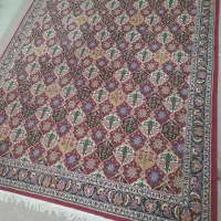 قالی ۶ متری طرح ایرانی قرمز در حد نو