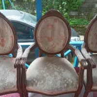 مبل دسته دار ۷ نفره چوب گردو سالم و تمیز|مبلمان خانگی و میز عسلی|تنکابن, |دیوار