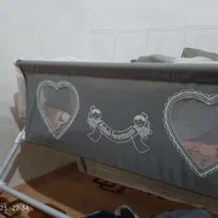 گهواره کودک به رنگ خوشگل طوسی