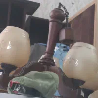 لوستر چوبی زیبا|لوستر و چراغ آویز|رشت, کوی مهر|دیوار