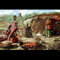 نان پزی روستایی نخ و نقشه