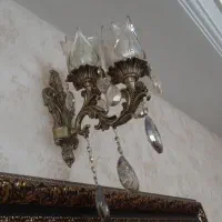 دیوارکوب دو شعله برنز|لوستر و چراغ آویز|فردیس, نگارستان|دیوار