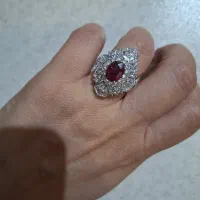 سرویس نقره با سنگ یاقوت اصل وابکاری طلا|جواهرات|تهران, کوی بیمه|دیوار