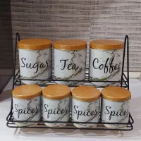 ست پاسماوری ۷ تیکه فلزی فانتزی با استند