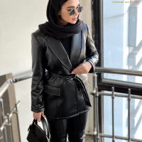 ست مانتوشلوار چرم