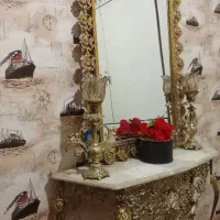 بوفه و آینه شمعدان برنز